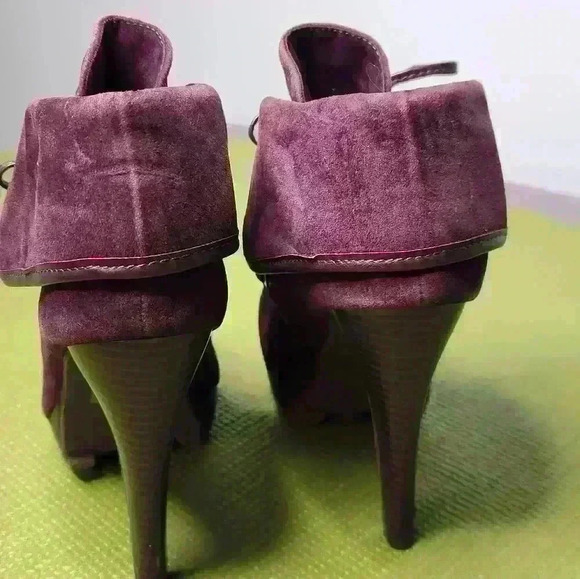 Just Fab women's purple suede heel ankle Booties size 7 US NWOT - Picture 6 of 15